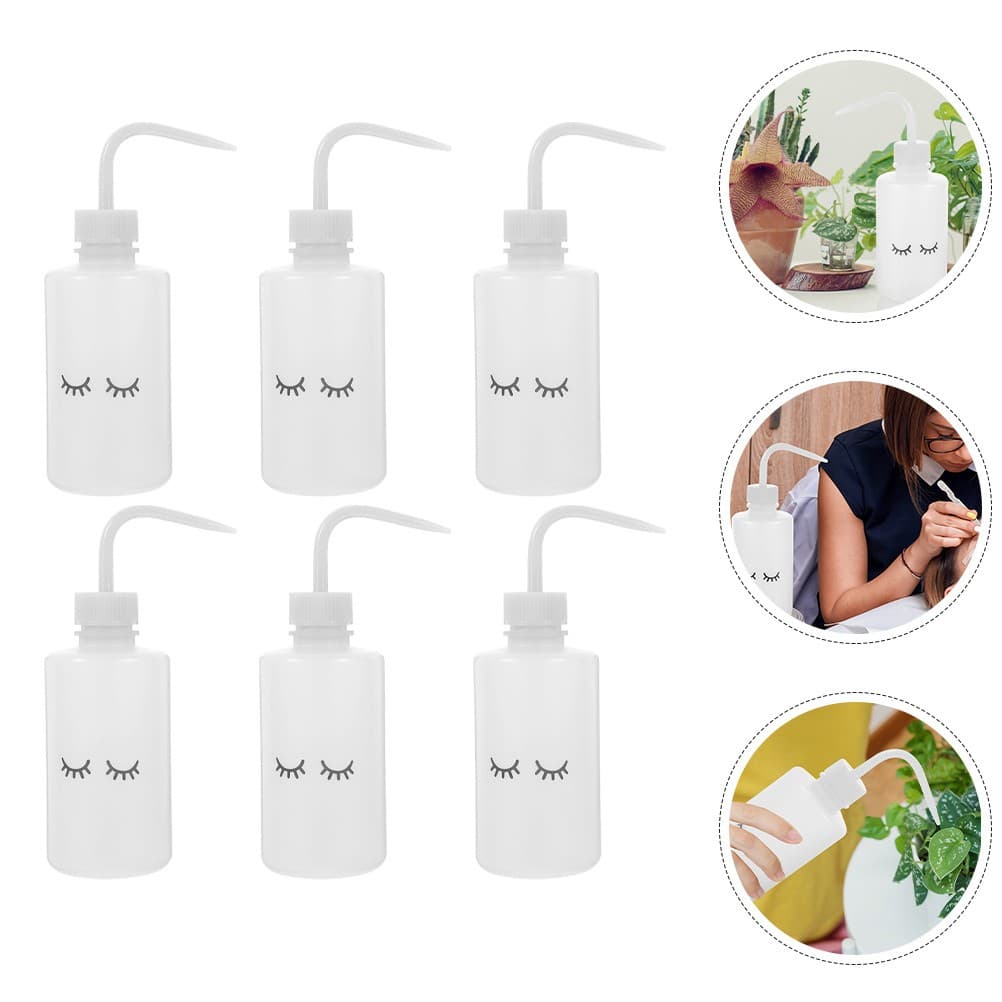 6 Pcs Eyelashes Washing Bottles 250 ml Empty Clean Bottles Leak Proof