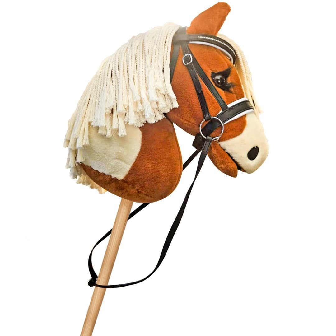 Equimed Hobby Horse Dressage Bridle – Real Leather| fits Standard and Medium Range