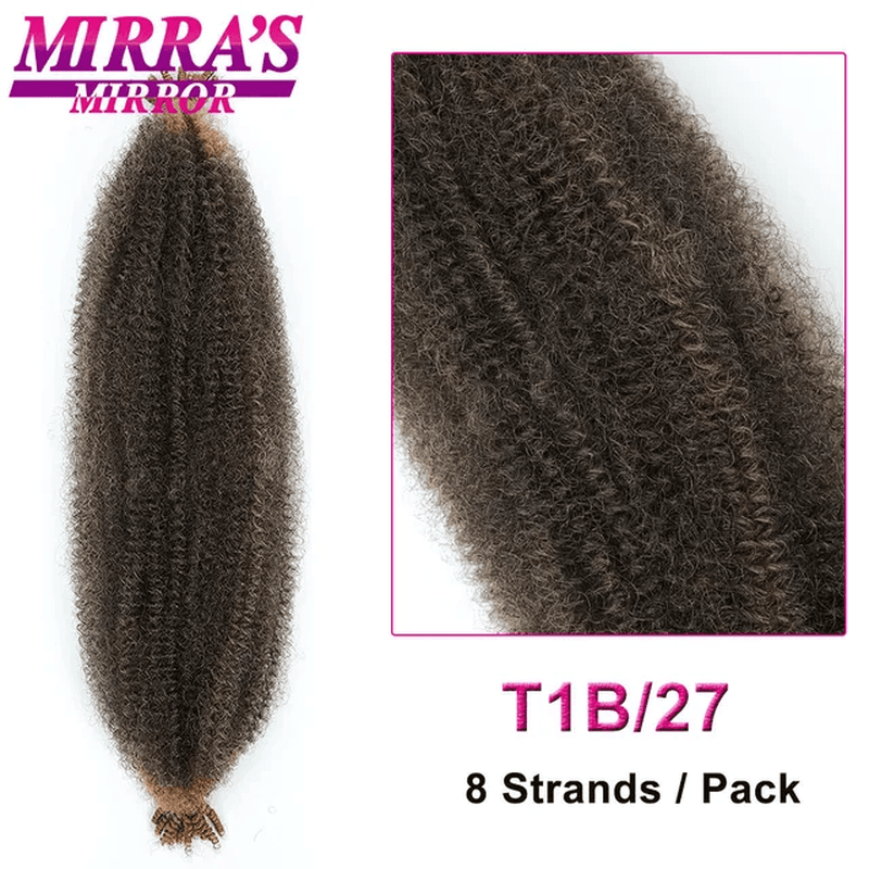 Kinky Twist Marley Braiding Crochet Hair Synthetic Pre-Separated Springy Afro