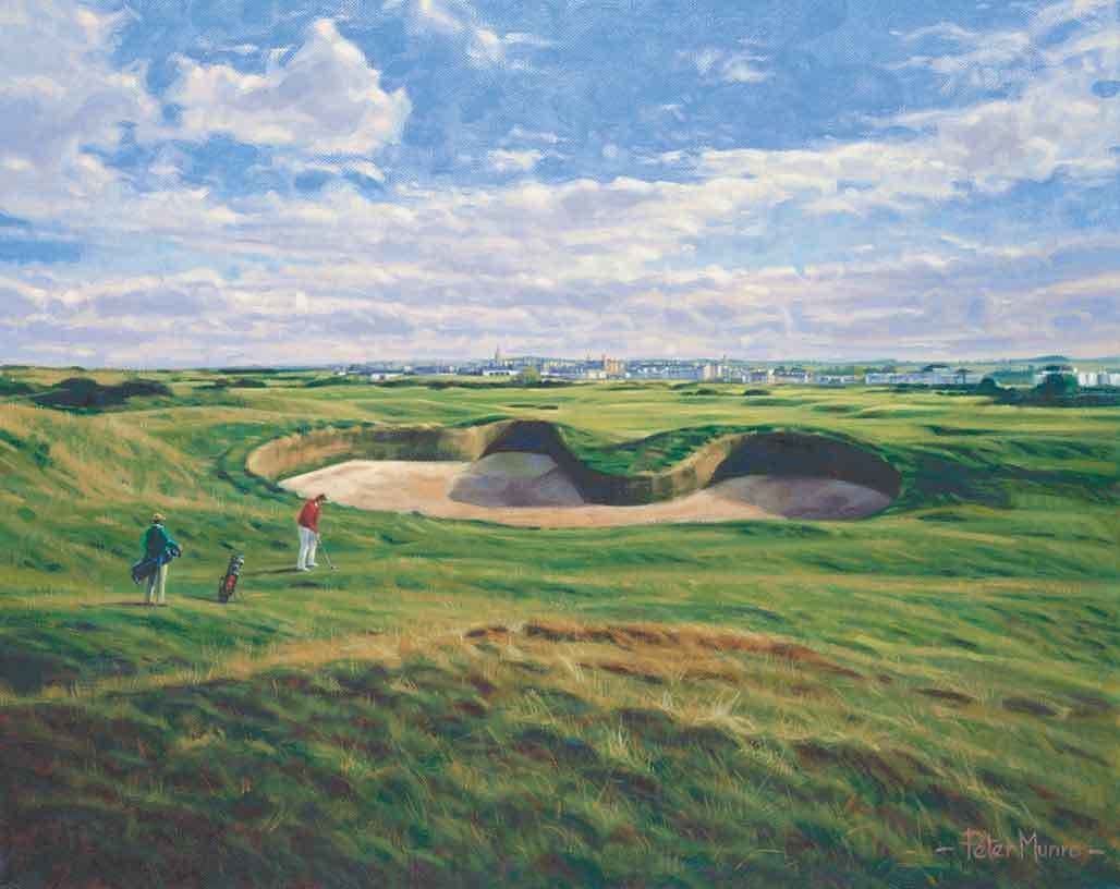 Golf Artwork 240-55-3 Micro Fiber Cleaning Cloth St. Andrews 14th Hole Long Art