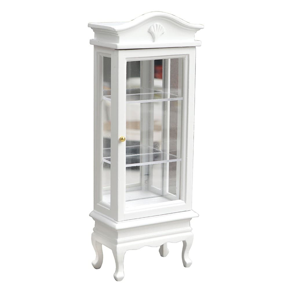1/12  Miniature Furniture Cabinet Wooden Single Door Bookcase Showcase for 6886