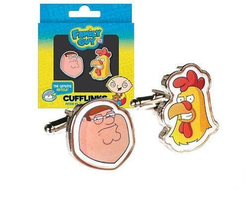 OFFICIAL FAMILY GUY PETER VS GIANT CHICKEN CUFFLINKS IN PRESENTATION BOX HMB
