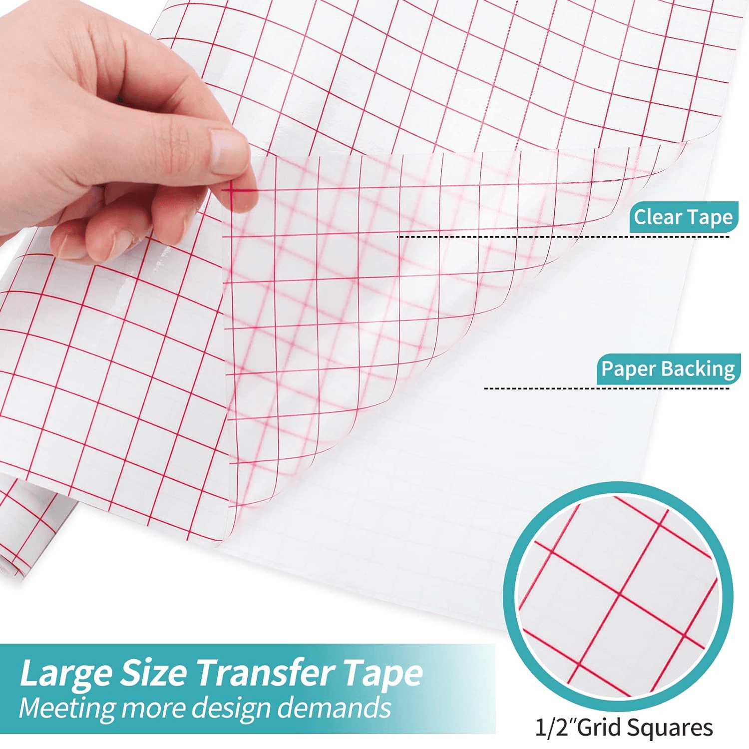 Transfer Tape for Vinyl| 12\" X10Ft Transfer Tape for Cricut| Silhouette Cameo| M view 2