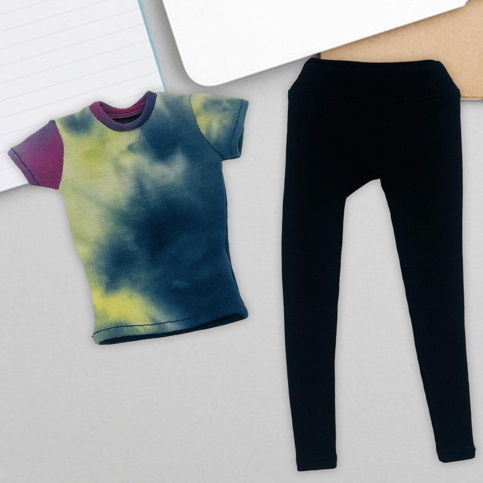 1/6 Scale Short Sleeved Shirt with Pants Pullover Realistic Stylish Summer Shirt