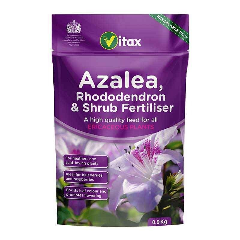 Vitax Azalea| Rhododendron and Shrub Feed Food Fertiliser Ericaceous Plants 0.9kg