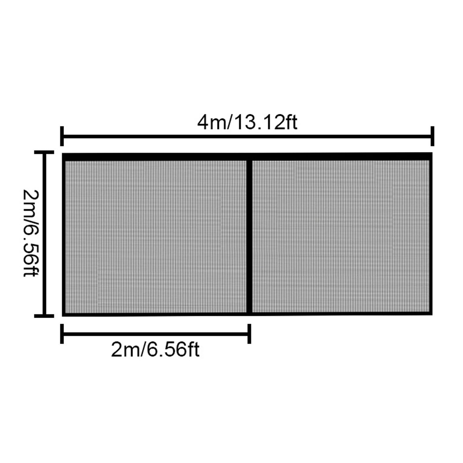 2X4M-Boxed)Garage Insect Screen Seamless Retractable Portable FI