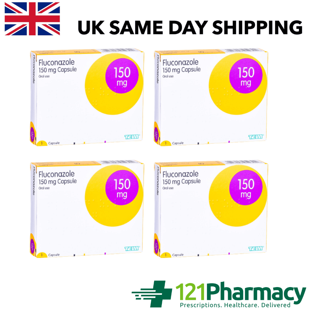 4x Fluconazole Thrush Oral Tablet CAPSULE Single Dose 150mg (READ DESC) MAX 1