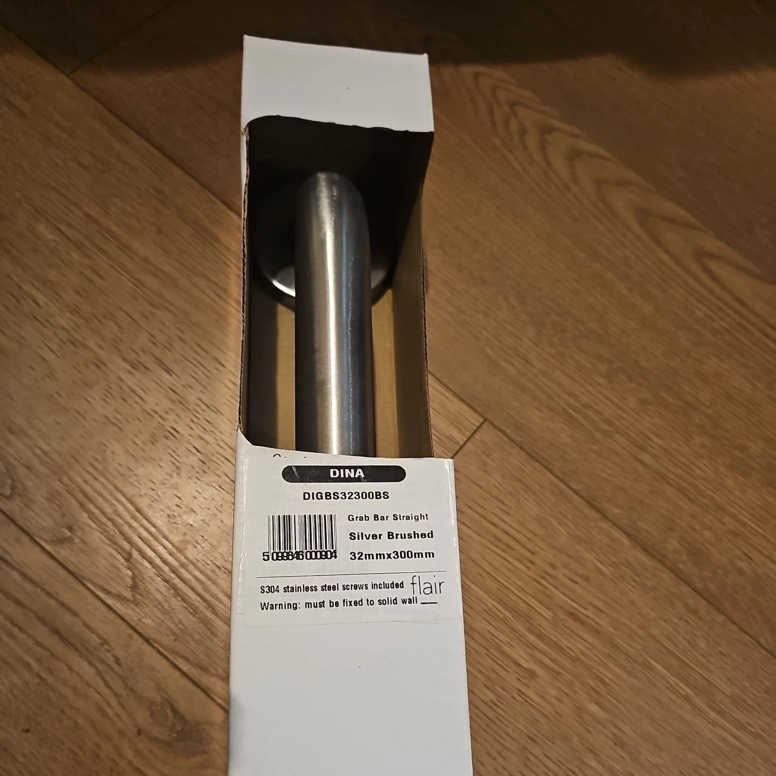 5 x Flair Dina Grab Bar Straight silver polished  32x 300mm BNIB