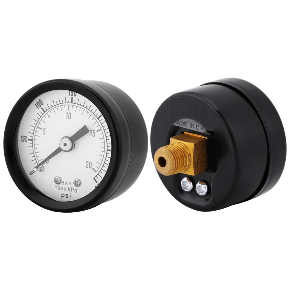 Pressure Gauge For Fuel Air Oil Liquid Water 0-20bar/0-300psi 1/8 BSPT Thread❀ view 2