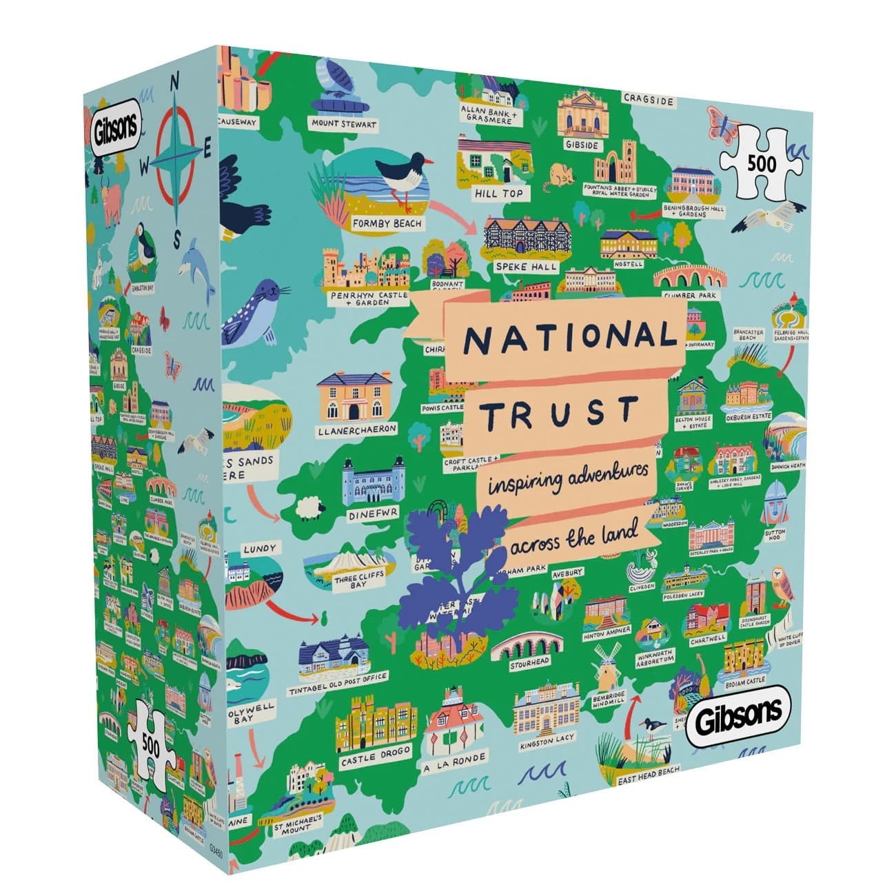 Gibsons Games National Trust Across The Land 500 Piece Jigsaw Puzzle Toys G3450