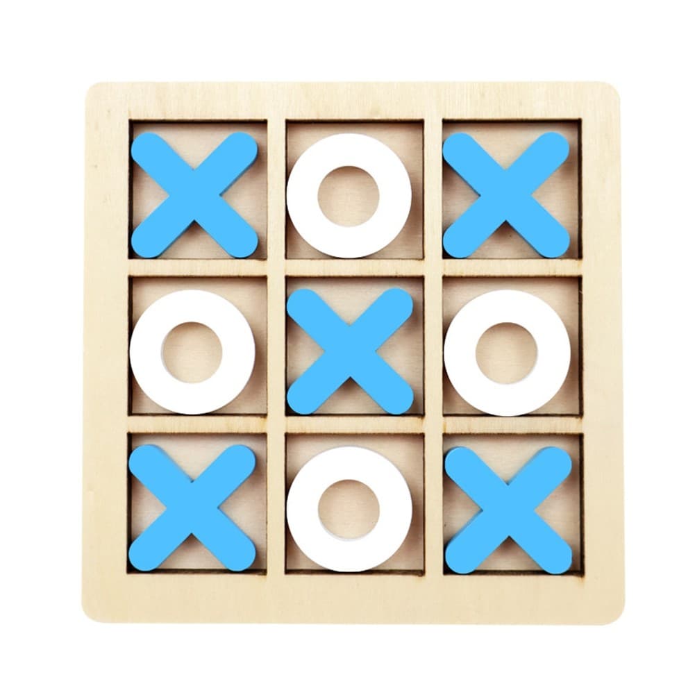 Wooden Board Tic- Toe Game XO Table Game Toy Classical Family Children9971