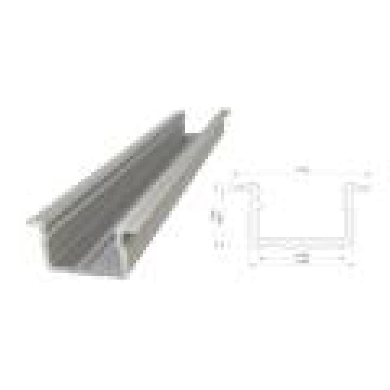 LED recessed profile anode silver 9x16mm AL12-GLG2-AS-3000