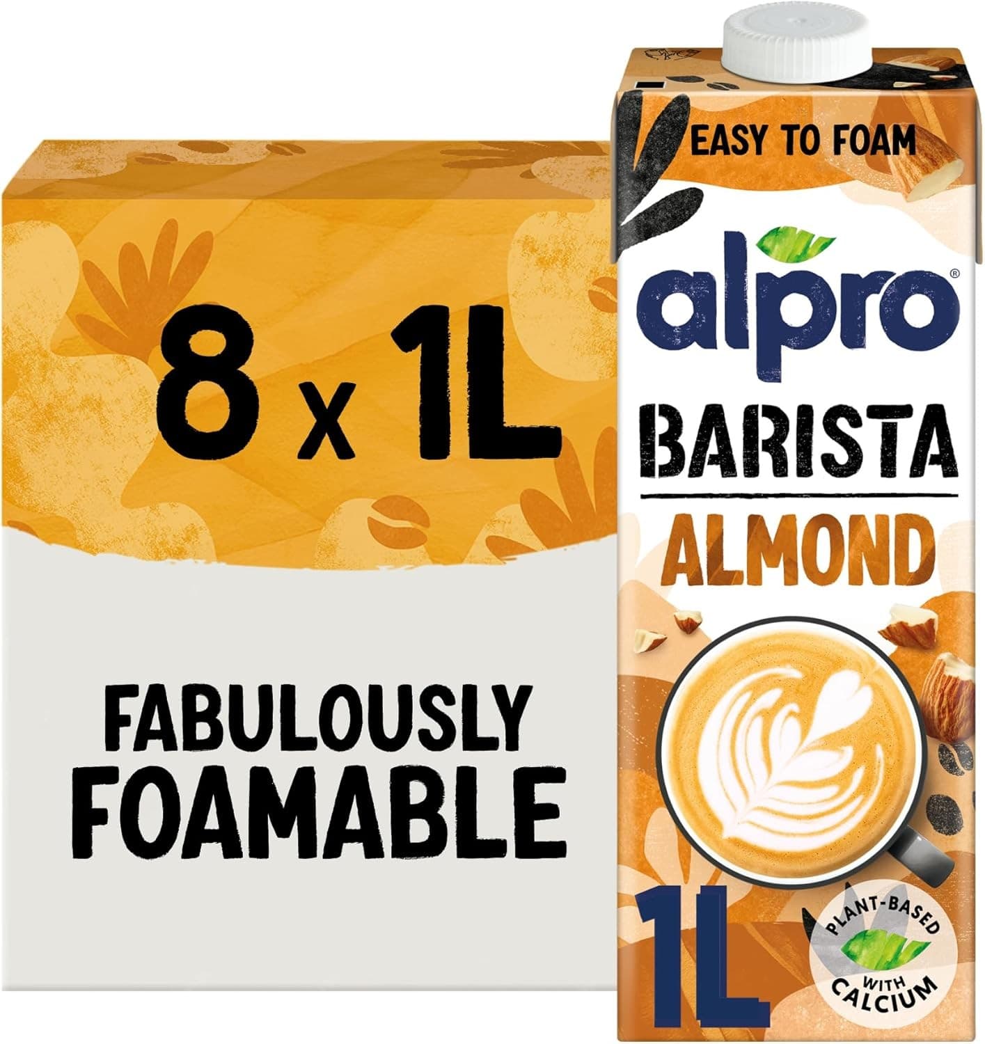 Alpro Barista Almond Drink - Plant-Based Long Life Dairy Free 8 l (Pack of 1)
