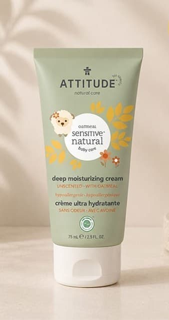 Attitude Natural Care Unscented Oatmeal Baby Care Moisturising Cream 75ml