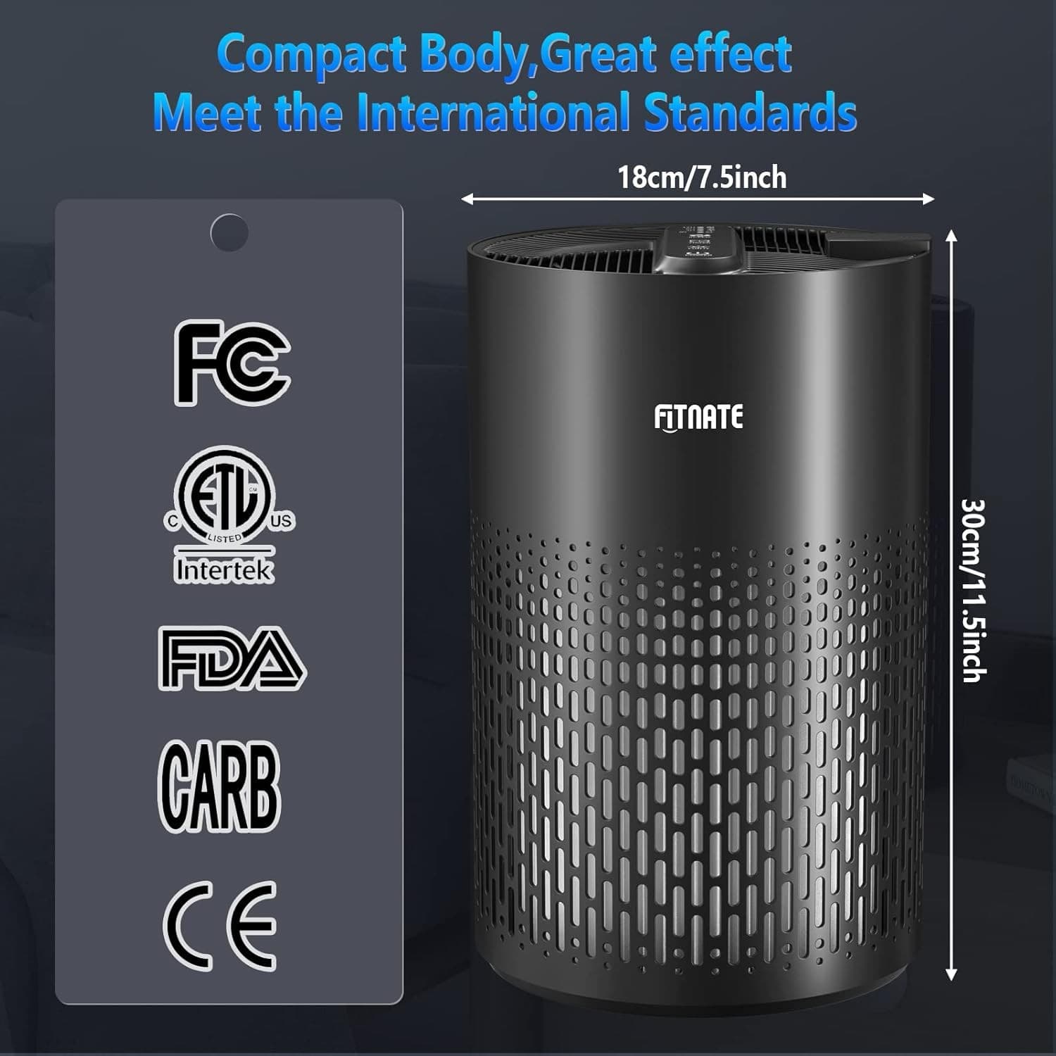 FITNATE Air Purifier with Essential Oil Diffuser| Timer Air Filters for Large R view 2
