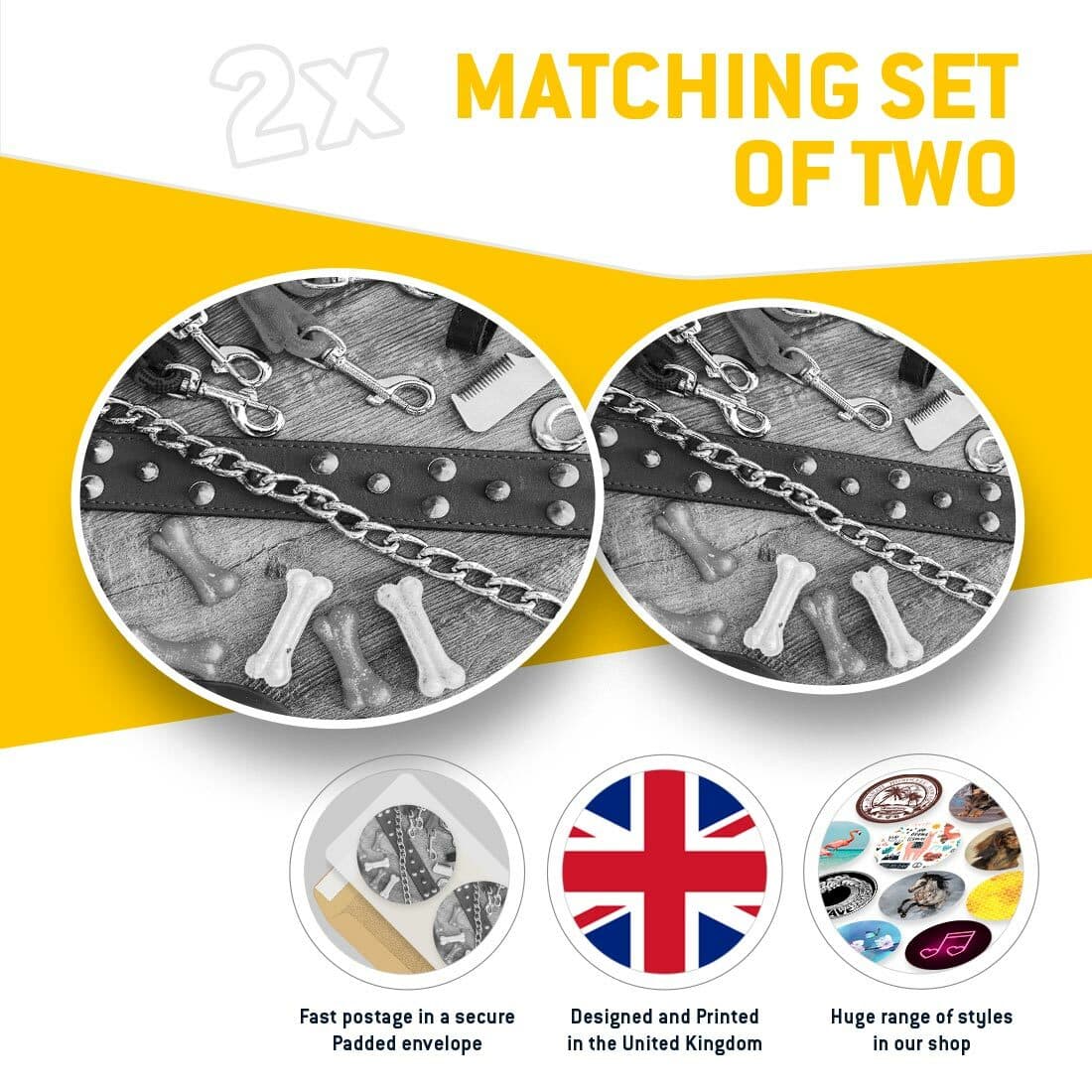 2 x Vinyl Stickers 15cm (bw) - Dog Grooming Walking Dogs Vet  #42348 view 2