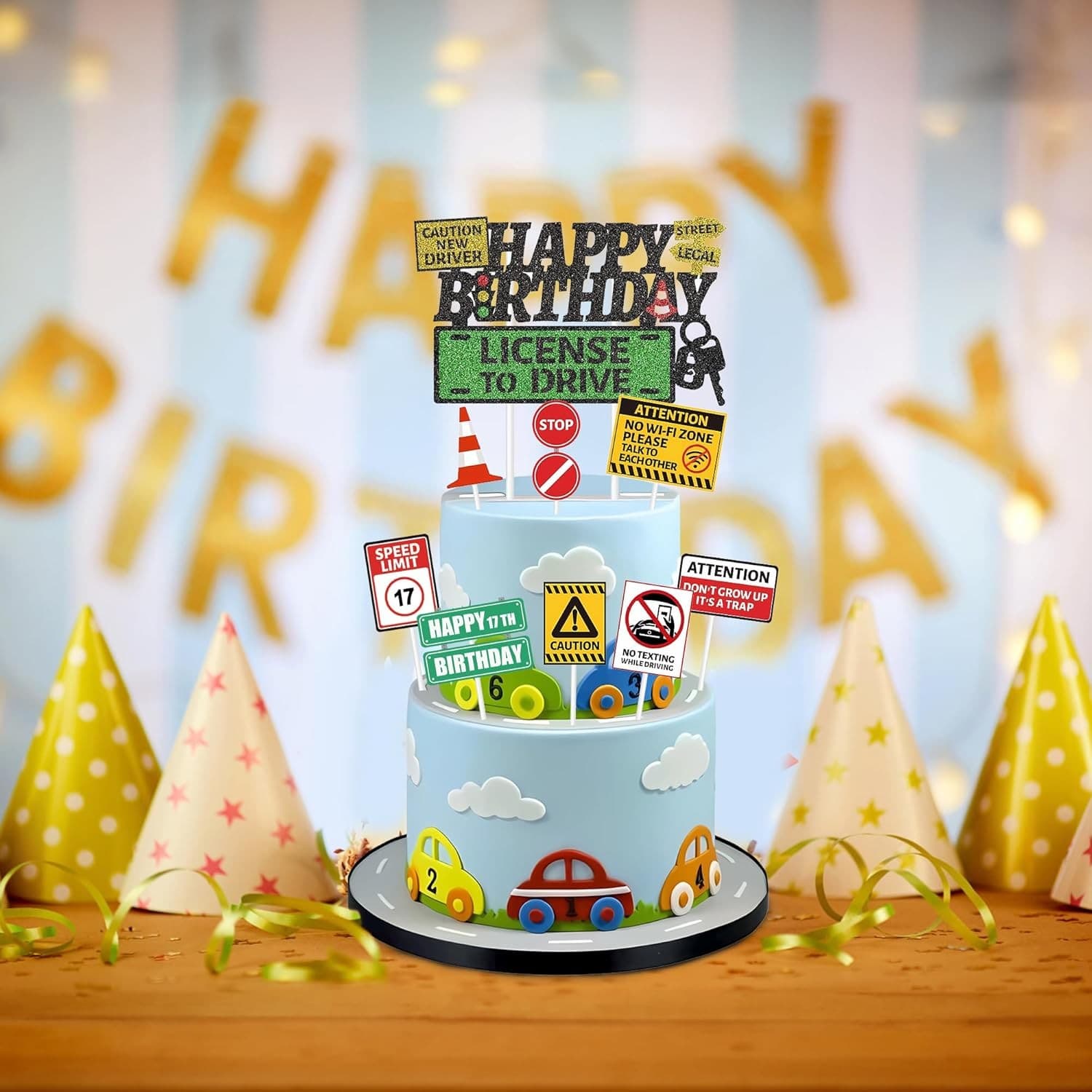 Learner Driver Gifts 17th Birthday - 9 Pcs Learner Driver Cake Toppers 17th Dri view 2