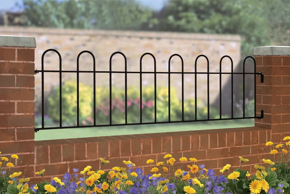 Hoop Top Railing Panel 1830mm GAP x 490mm H galvanised metal fence fencing