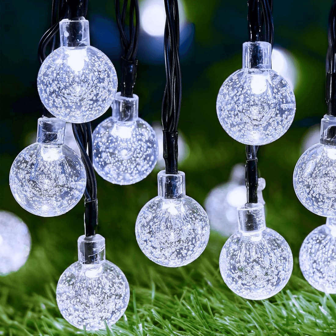 60LED 6M/20FT Solar Lights Outdoor Garden - 8 Modes and 8H Timer Solar String Ligh
