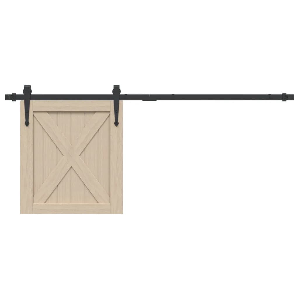 WALPLUS Mini Sliding Cabinet Door Kit Black 122 cm Carbon Steel Hardware