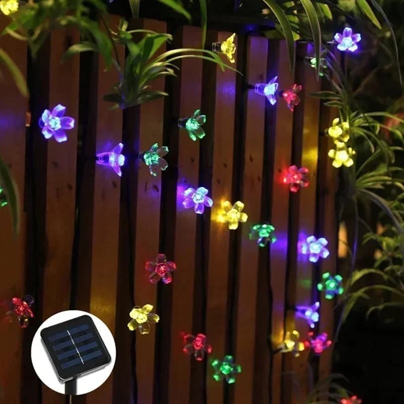 Solar Cherry Blossom Garden Lights Outdoor Waterproof Path Lawn Decor 2026