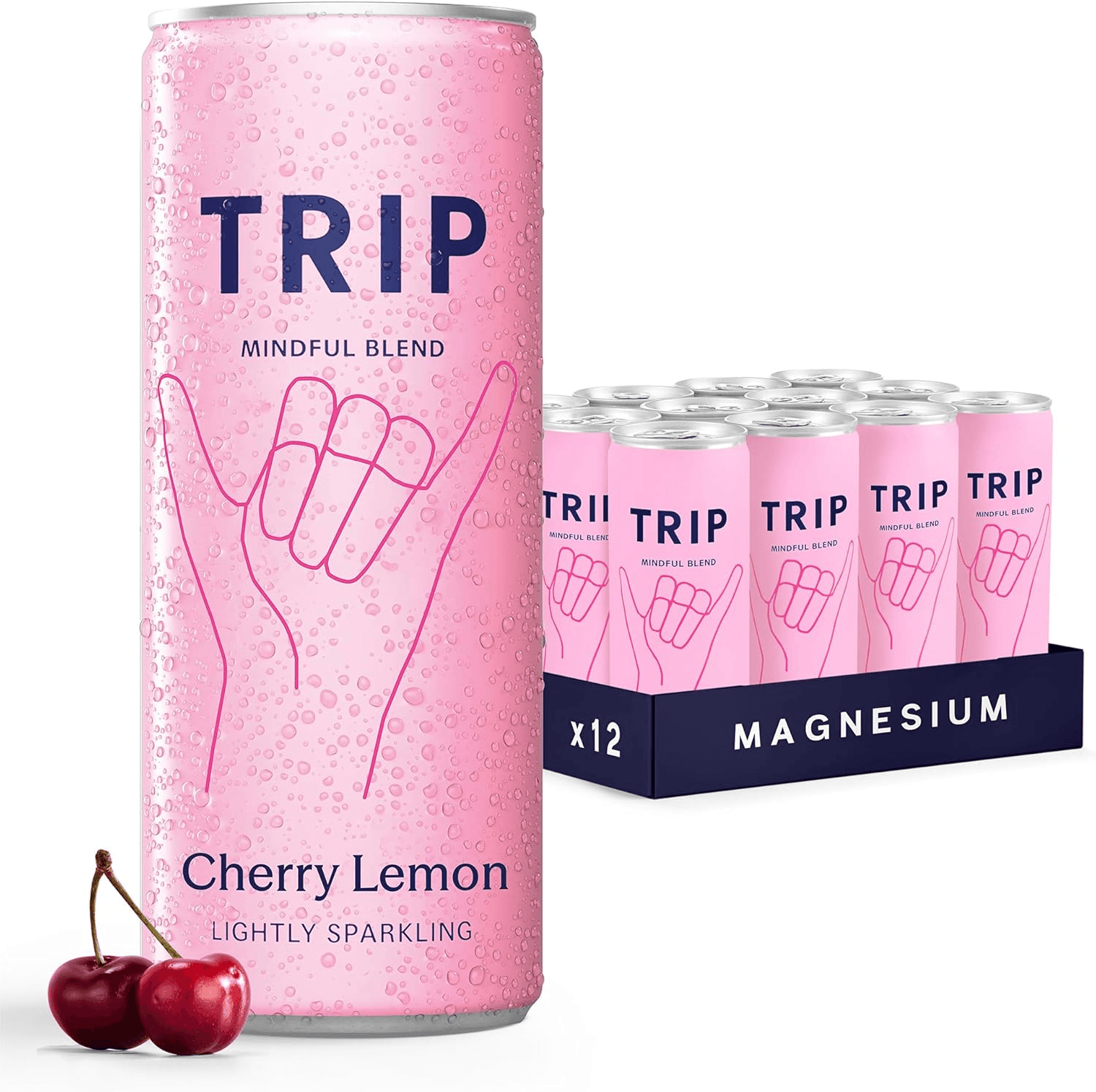 Mindful Blend – Cherry Lemon Sparkling Drink with 120Mg Magnesium + Lion’S Mane