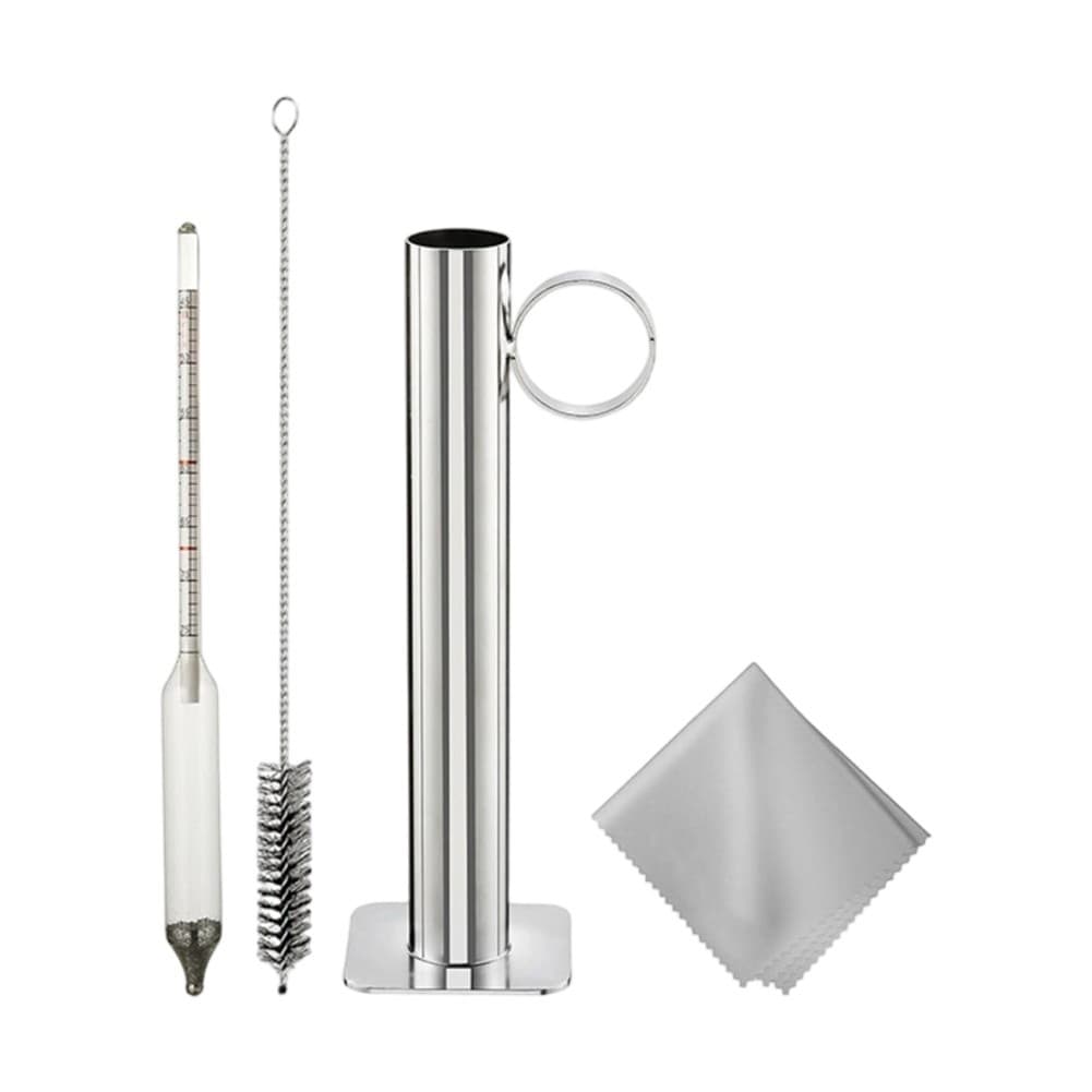 Hydrometer Test Cup Kit for Maple Syrup with Thick Glass and Metal Cup