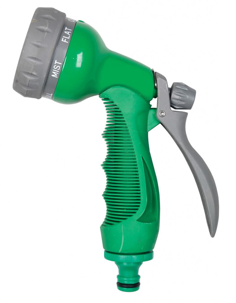 SupaGarden Outdoor Hose Pipe Adjustable 7 Pattern Spray Gun with Locking Handle