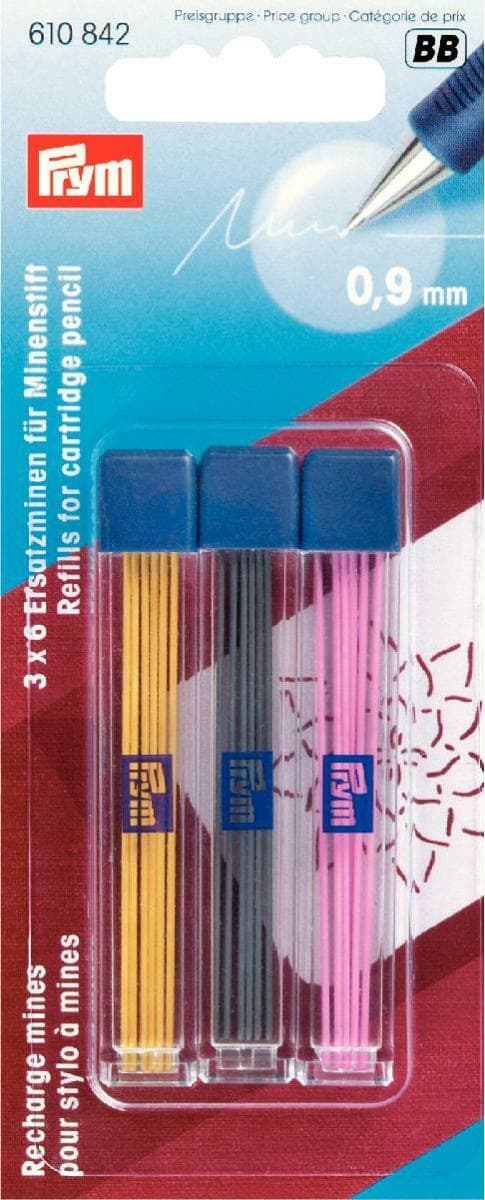 Refills for Prym cartridge pencil| Ø 0.9mm| assorted colours - 610842