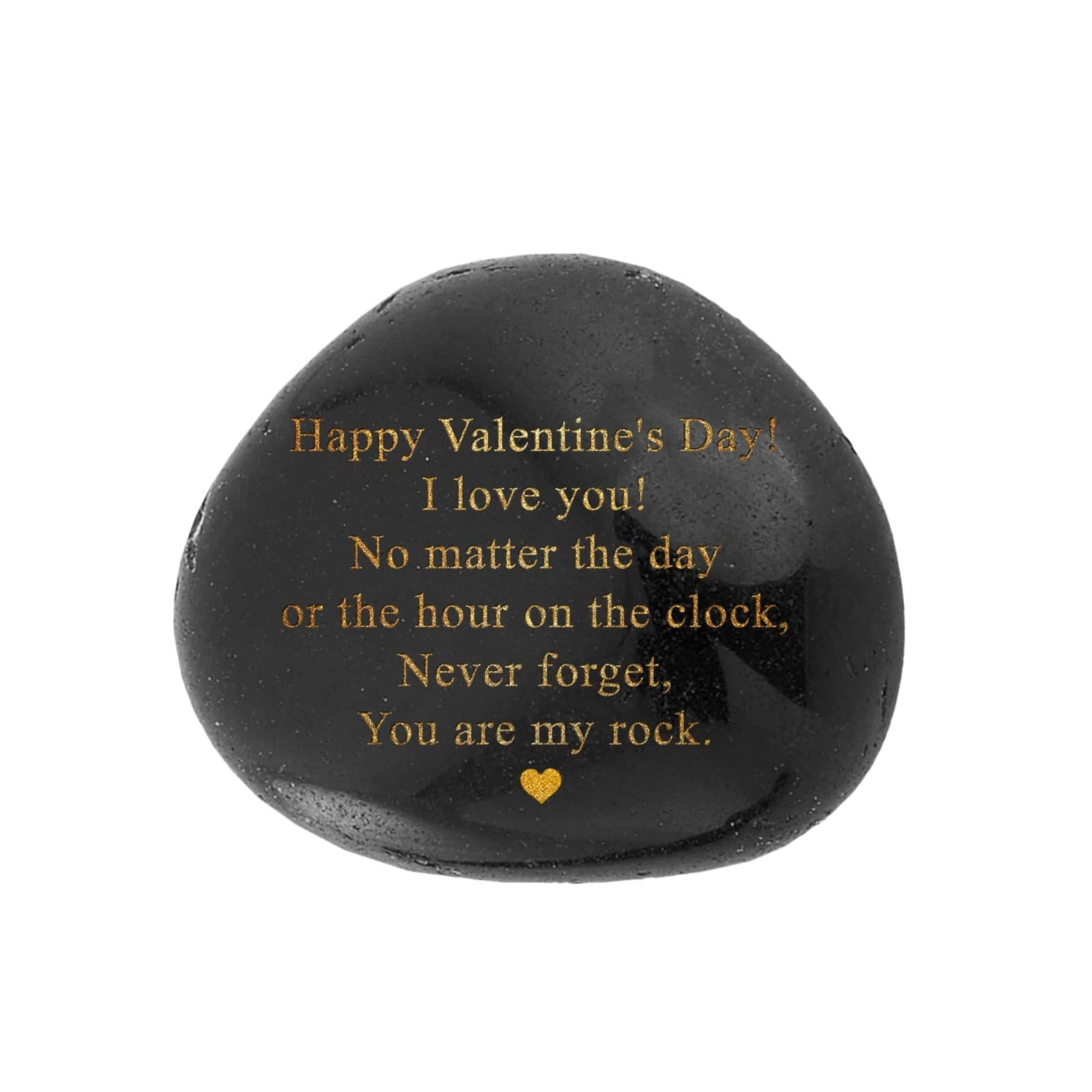 Happy Valentines Day Gift - Black Polished You are My 5cm x 7cm x 3cm,