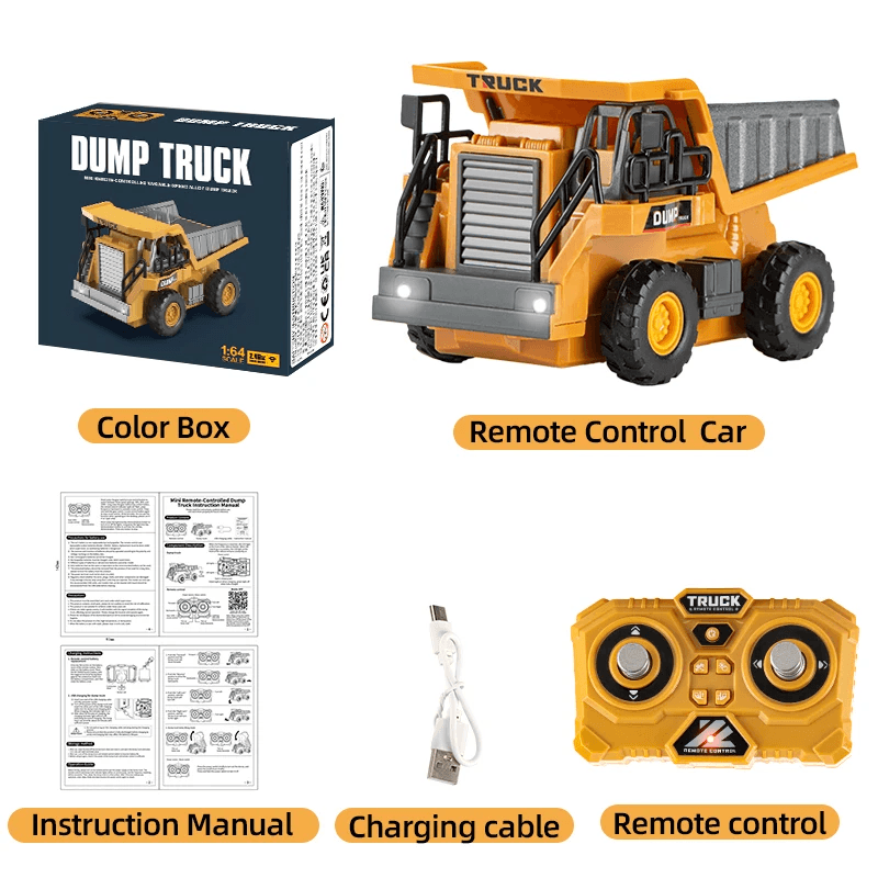 NEW 1/64 Remote-Controlled Alloy Forklift Engineering Vehicle Tabletop Toys RC F