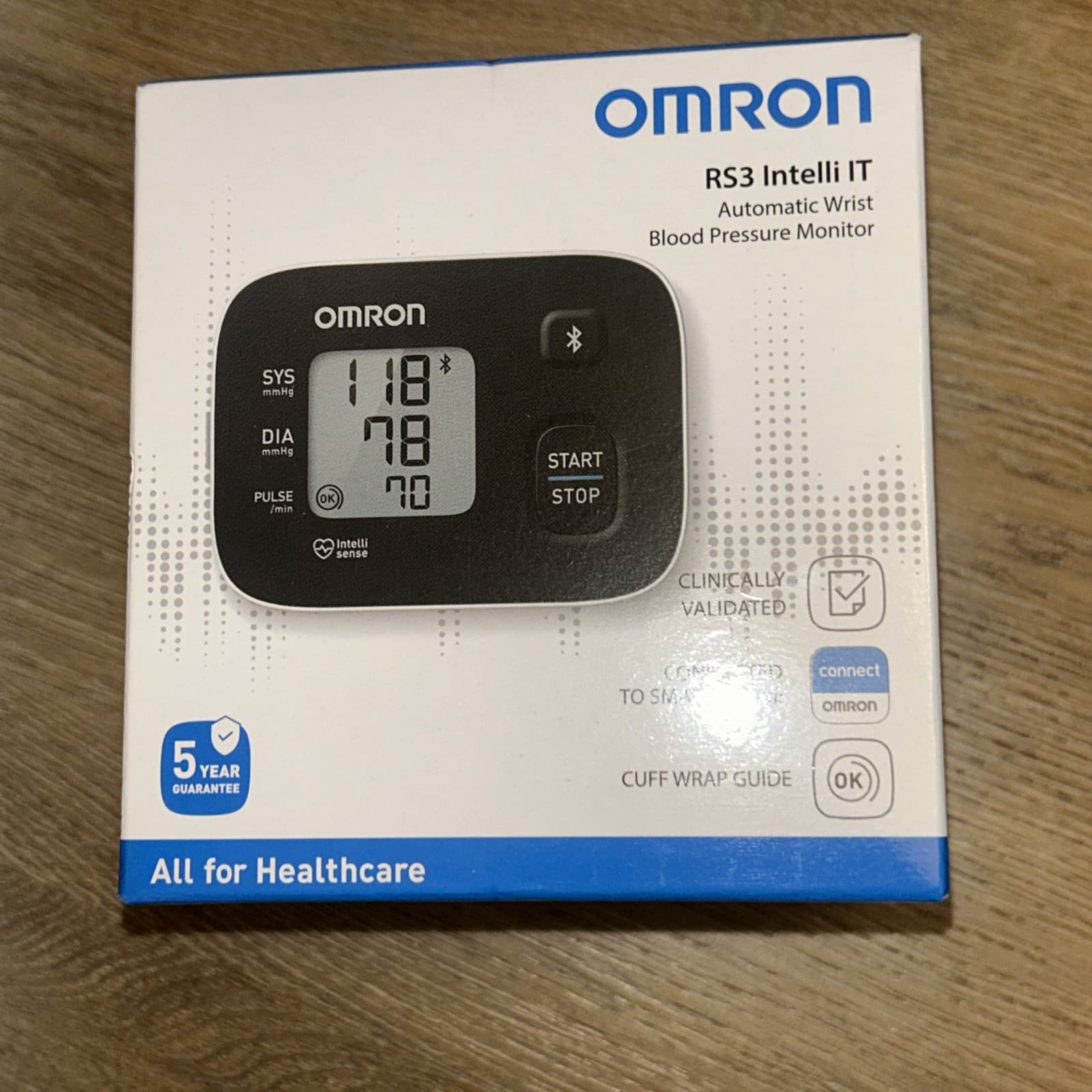 OMRON RS3 Digital Intelli IT Wrist Blood Pressure Monitor New