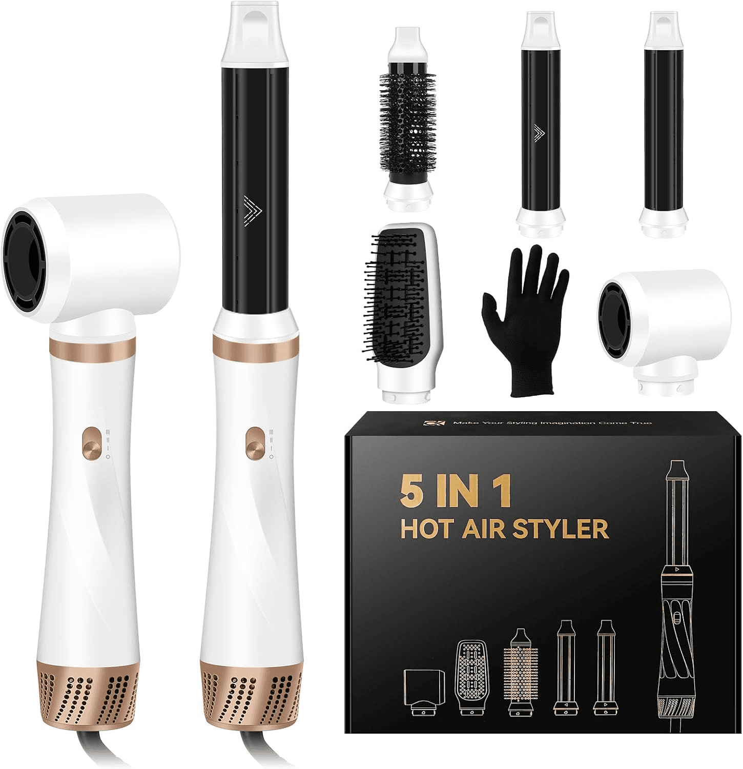 Hair Styler 5 in 1| Magic Styler| 1000W Hair Dryer Brush for Women | Hot Air Bru