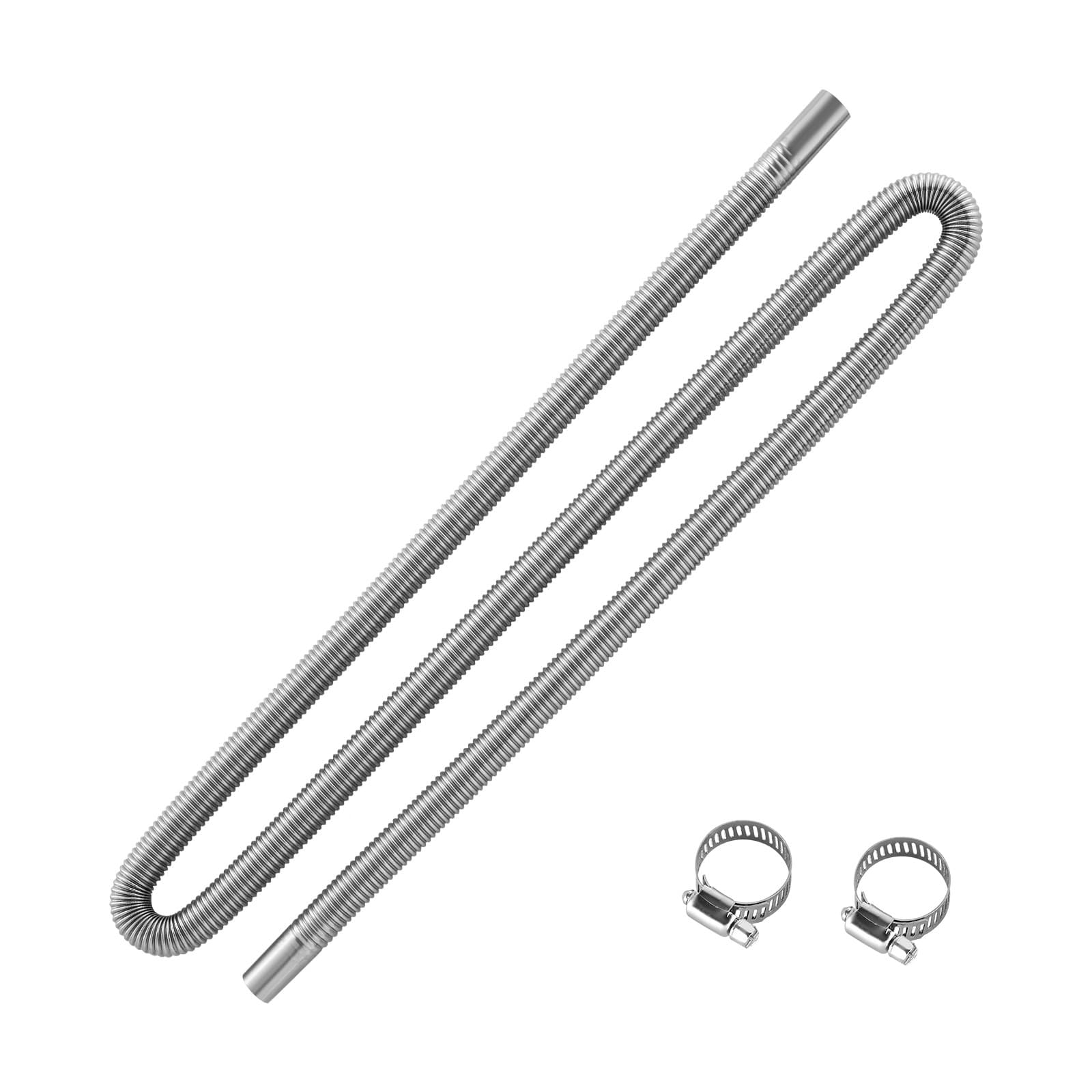 VEVOR Exhaust Hose 77.95 inch Diesel Heater Flexible Exhaust Pipe with 2 Clamps