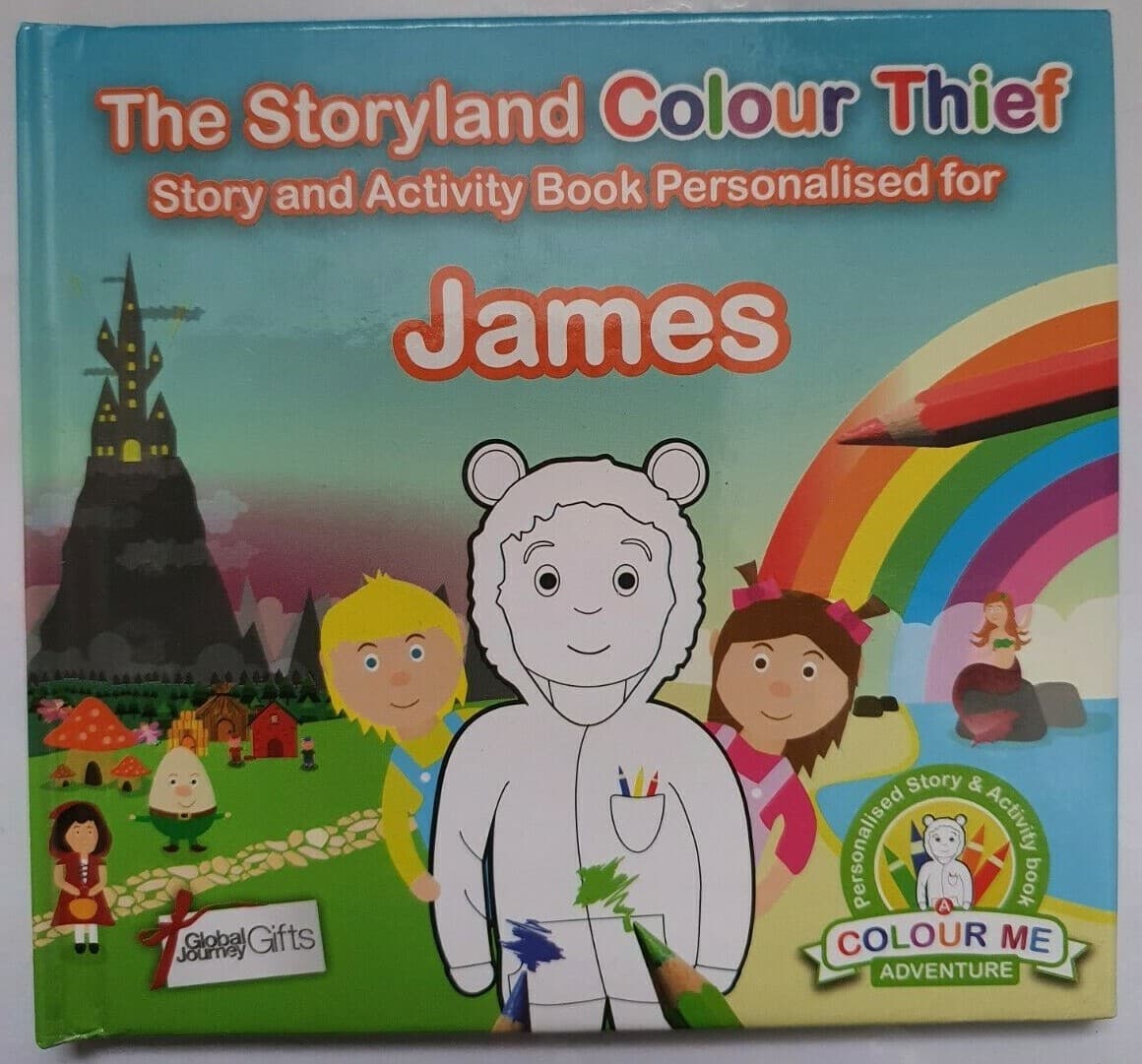 Personalised Colour Story and Activity Book Birthday Party Favour Gift