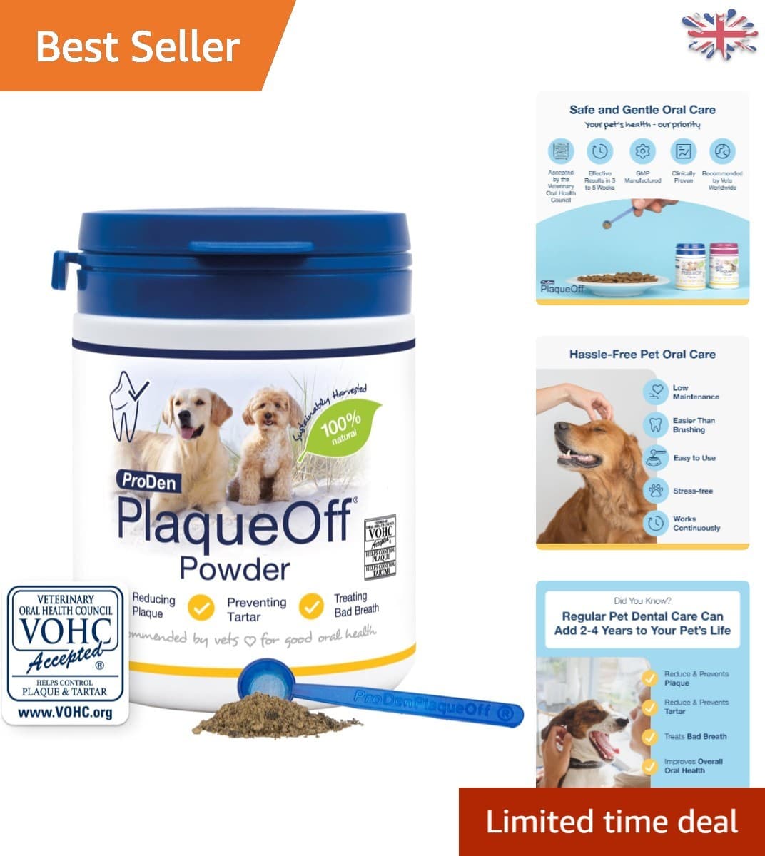 Vet Recommended Natural Plaque Remover for Pets - Visible Results in 3-8 Weeks