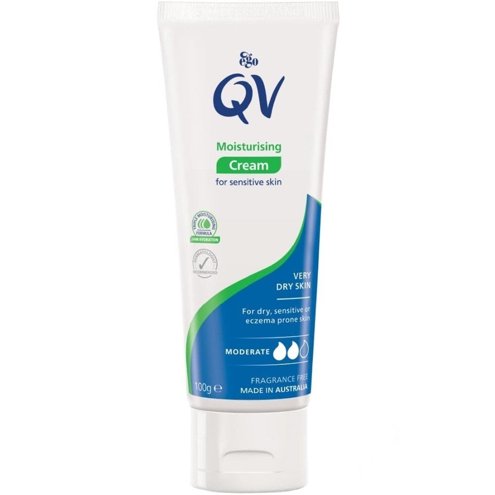 QV Cream 100g Tube| 24 Hour Moisturisation| Ideal for Dry Skin Conditions
