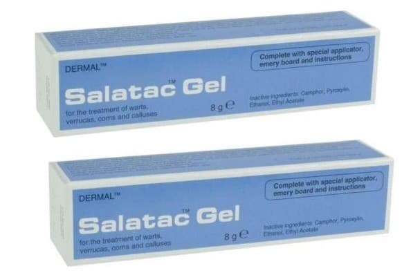 2x Salatac Wart Verruca Corn Calluses Treatment Gel - 8g