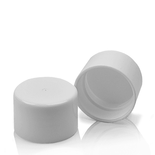 Screw On Cap| White Smooth Walled Screw On Cap 24/410 Neck Size With EPE Liner