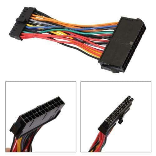 ATX PSU 24 Pin Female to Mini 24P Male Internal Power Cable Wire for Dell IBM PC