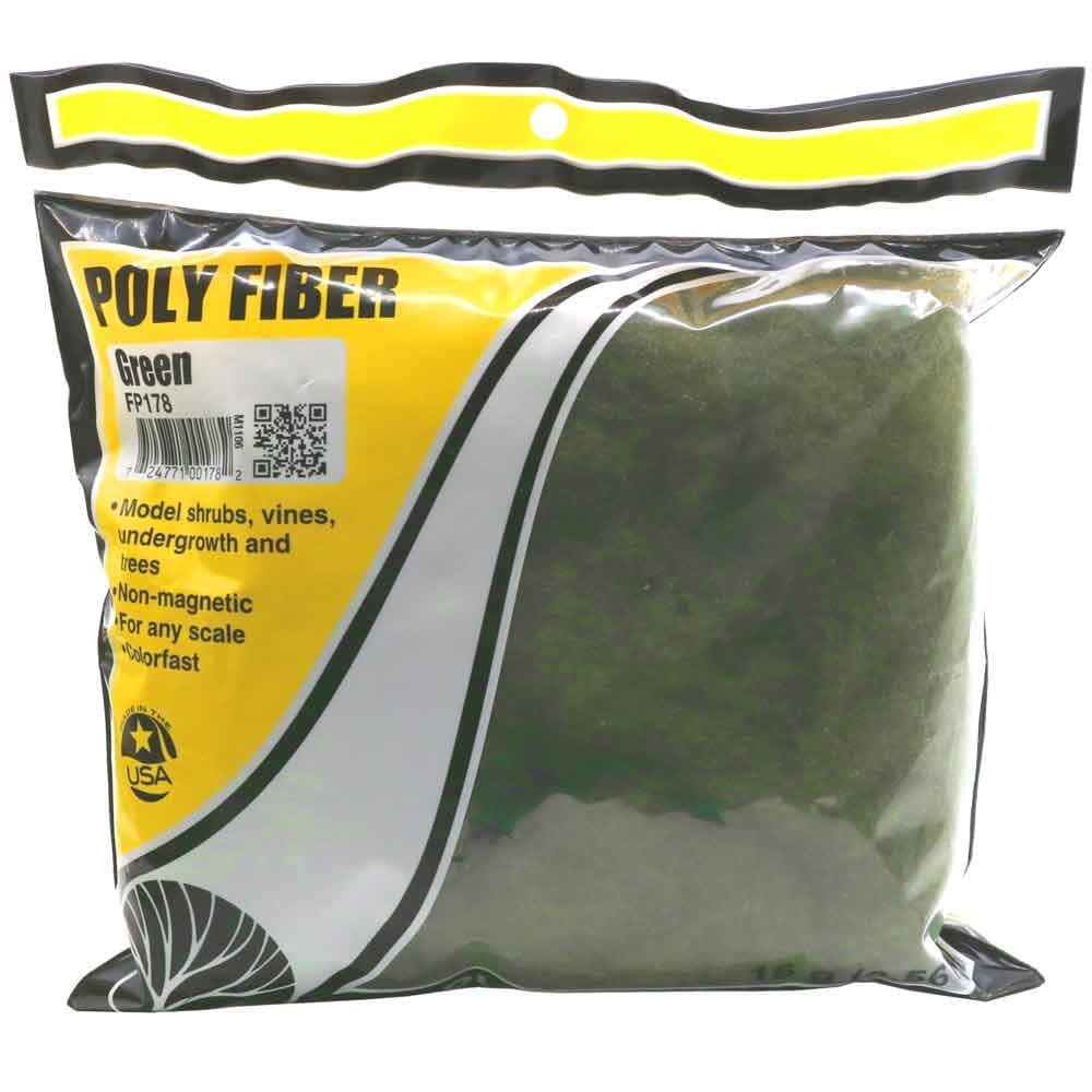 Woodland Scenics Poly Fiber Green 16g Model Railway Diorama Scenery WFP178