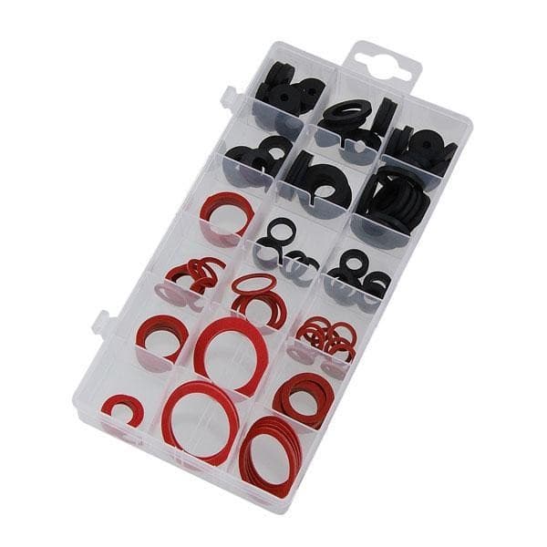 141pc GASKET SET RUBBER FIBRE KLINGERITH WASHERS O RING PLUMBING WATER SEALER