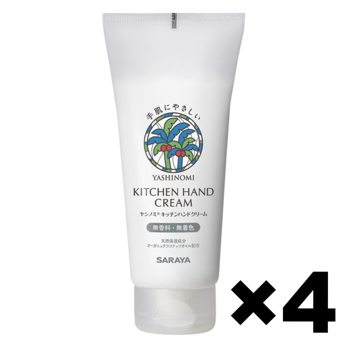 SARAYA Yashinomi Kitchen Hand Cream Organic Coconuts Oil 4Pack Set 100g