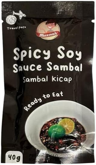 Maznah Spicy Soy Sauce Sambal (Sambal Kicap) 40g | Packs of 5 | Travel Packs view 2