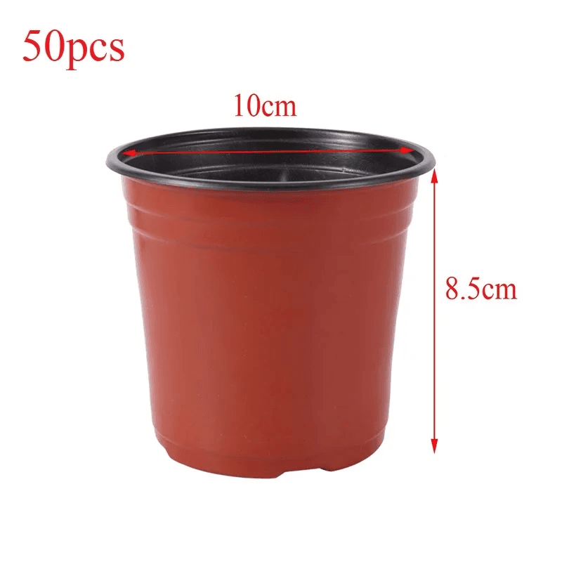 Plastic Flower Pot Grow Box Fall Resistant Nursery Cup Tray Home Garden Plant E2