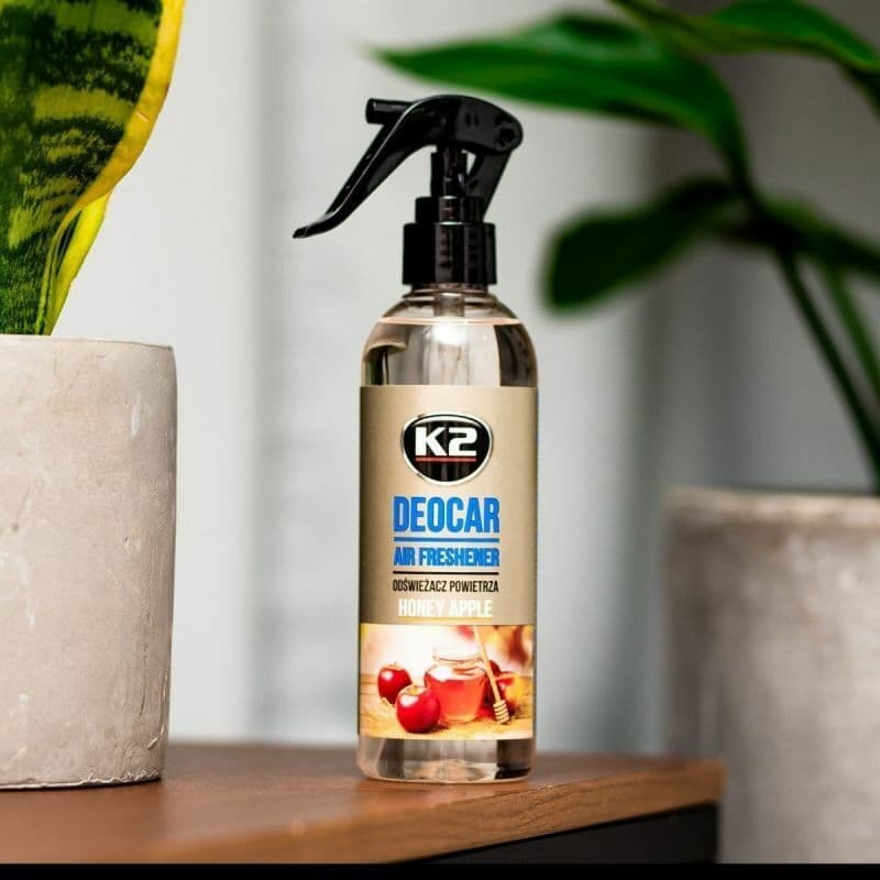 K2 DEOCAR HONEY APPLE Car Air Freshener Spray Valet Interior Home Office - 250ml view 2