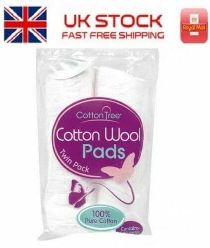 2 X 100% Cotton Tree Round Cotton Wool Pads TWIN PACK OF 120 PADS = 240 Pads
