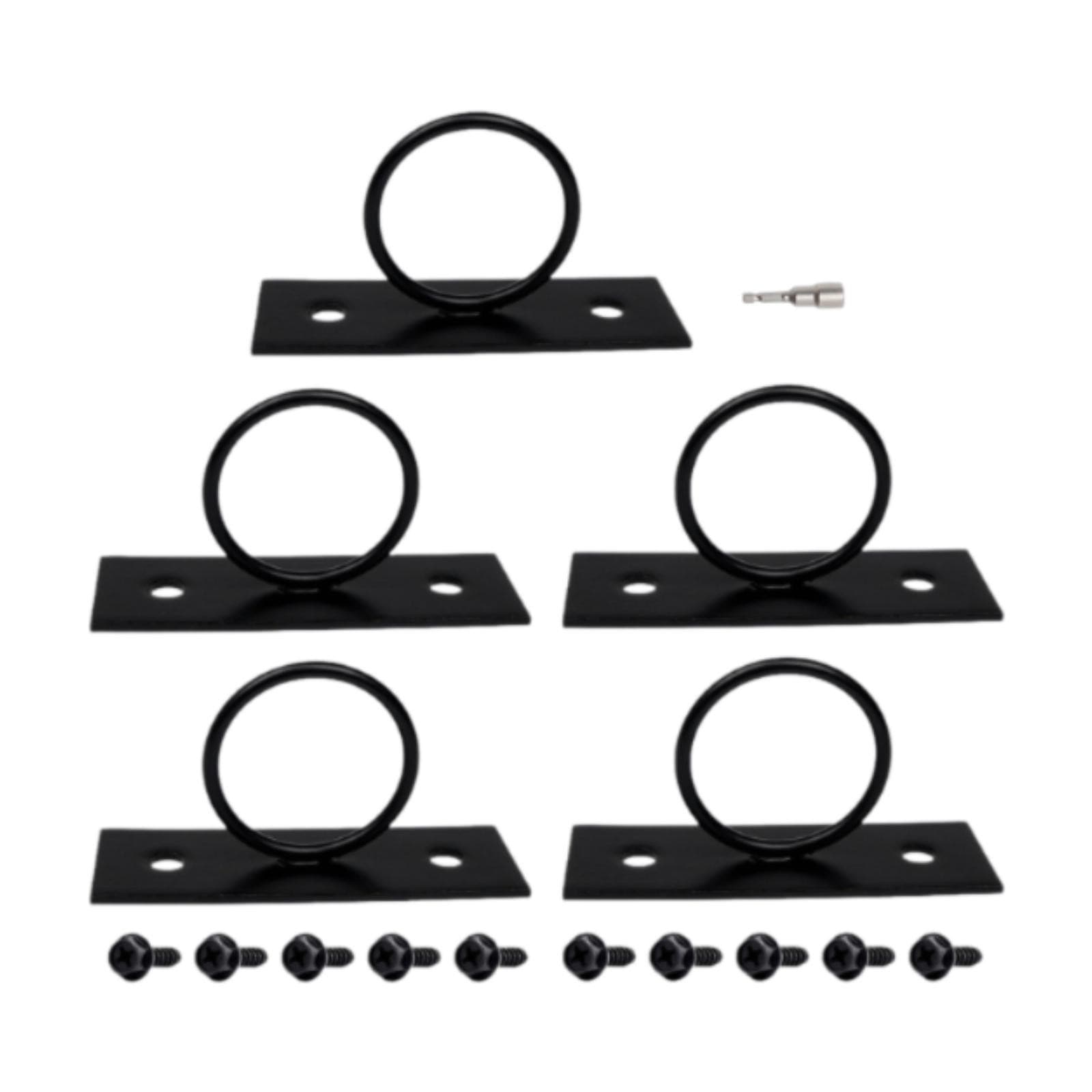 5 Pieces Decorative Rope Holders Accessories Stainless Steel 2\" Wall Mount