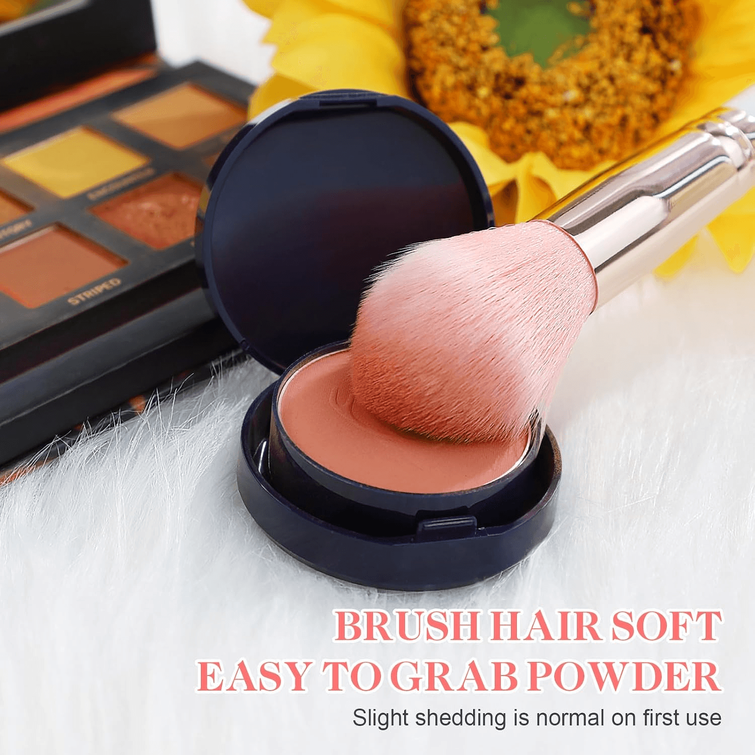 Marble Makeup Brushes Set 12 PCS with 2 Blending Sponges and Travel Pouch - Profes view 2