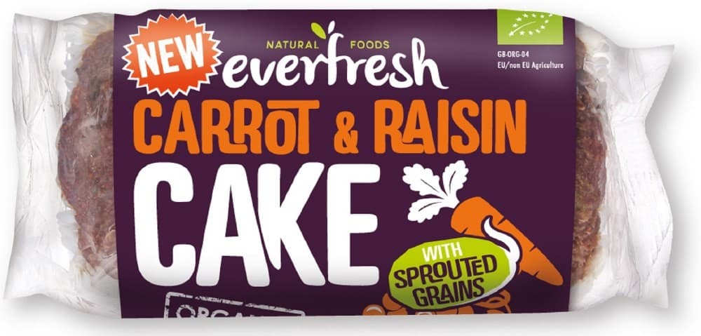 Everfresh Organic Carrot With Raisins Sprouted Grains Cake 350g